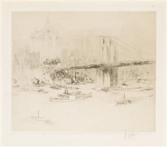 WILLIAM WALCOT Group of 5 etching and drypoints of New York.